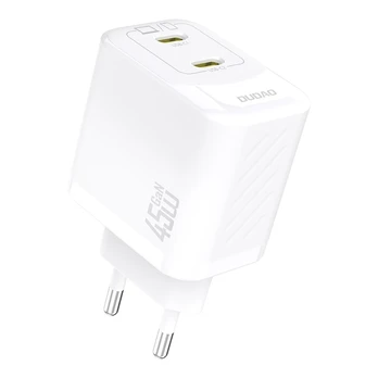 Įkroviklis Dudao A28P GaN 45W 2xUSB-C baltas