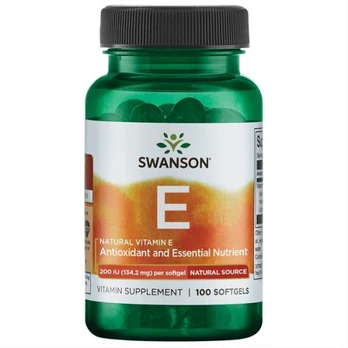 SWANSON Natūralus vitaminas E Natural Vitamin E 100 kapsuliu