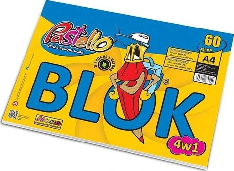 Pastello blokas 4w1 A4 60k. KASTELLO