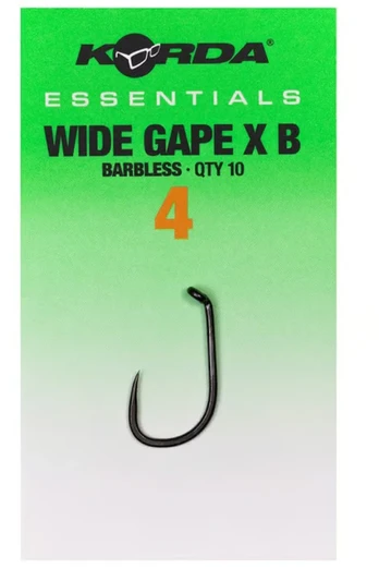 Kabliukai Korda Essentials Wide Gape X Barbless