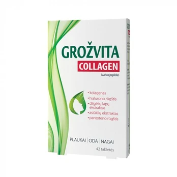 Maisto papildas Grožvita Collagen, 42 tabletės