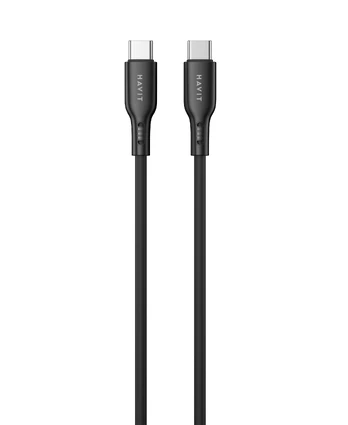 Įkrovimo laidas HAVIT 649, Type C - Type C, 60W, 1m