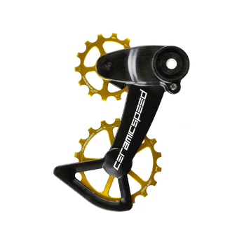 CeramicSpeed OSPW SRAM Eagle AXS Oversized galinio perjungėjo kojelė su ratukais | Coated | Gold