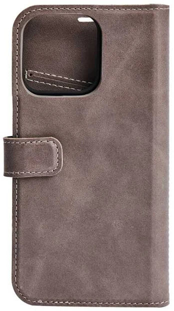 Dėklas ESSENTIALS „iPhone 13 Mini“ odinė piniginė, nuimama, pilka