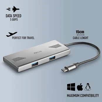 Ngs Wonderduo-c 4-in-1 Usb-c/usb-a Hub, 5gbps