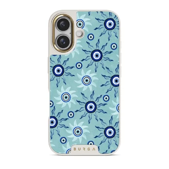 Blue Gaze - iPhone 16 Case, Elite Light (MagSafe) / Gold