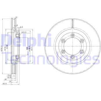 Stabdžių diskas DELPHI BG3523