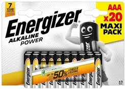 Energizer battery Alkaline Power AAA CHP20 kaina