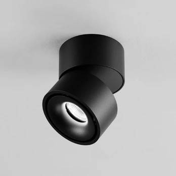 „EGG DLS“ LED prožektorius „Clippo“, juodas/juodas, Ø 10 cm, DALI DTW