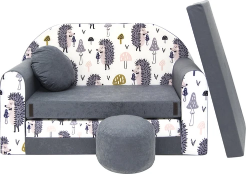 Vaikiška sofa Welox AX1, pilka