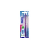 Dantų šepetėlis Vitis DUPLO Medium + Anticaries 15ml kaina