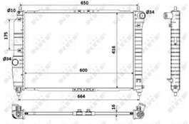 Variklio radiatorius NRF NRF 53902A