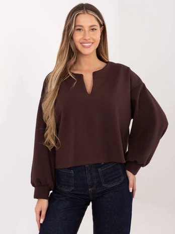 Bluza-MJ-BL-H2412.26-ciemny brązowy