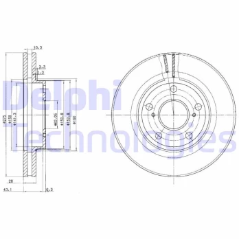 Stabdžių diskas DELPHI BG2782