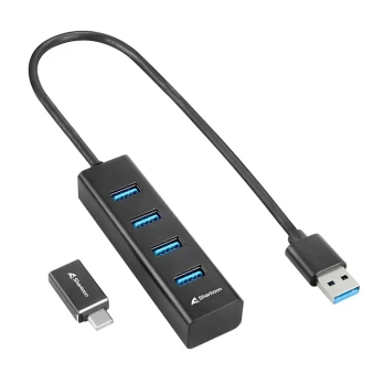 HUB USB Sharkoon Aliuminio 4x USB-A 3.2 Gen1