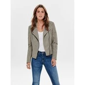 ONLY Dirbtinės odos striukė Ava 15102997 Pilka Regular Fit