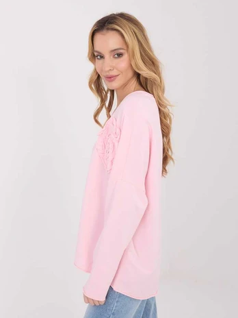 Palaidinė moteriška oversize šviesiai rožinė