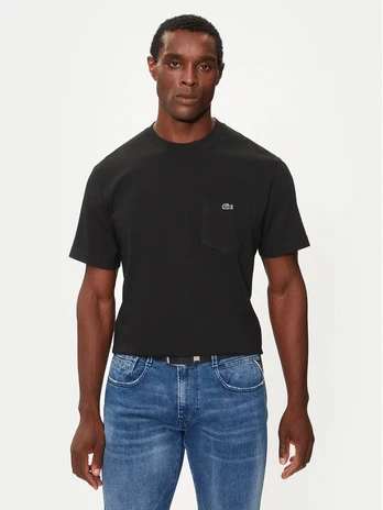 Lacoste Marškinėliai TH2827 Juoda Regular Fit