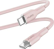 Cable Puro Soft USB-C/USB-C 1.5m, Pink kaina