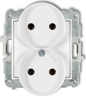 Karlik MINI Lizdas podwójne b/u balta MGPR-2
