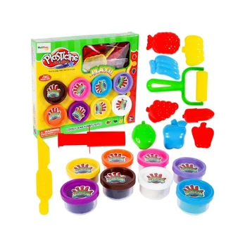 Plastilinas- modelinas su priedais, 8 spalvos