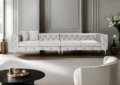 4 vietų sofa Como - Light Pilkas kaina