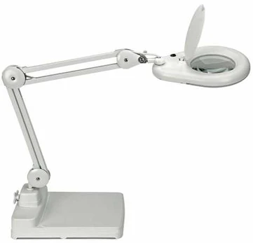MAUL LED Lupenleuchte Viso mit Standfuß baltas