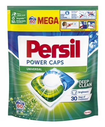 Skalbimo kapsulės PERSIL Power Caps Universal, 60 vnt.
