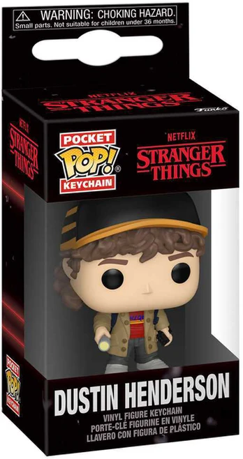FUNKO POP! Raktų pakabutis: Stranger Things - Dustin Henderson, 10 cm