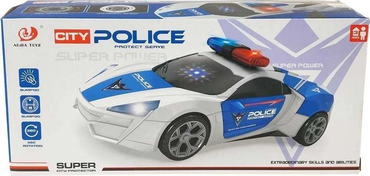 Adar Policijos automobilis su šviesa ir garsu
