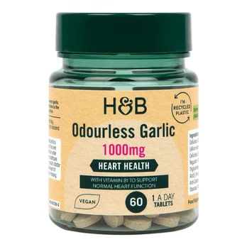 HOLLAND & BARRETT ODOURLESS GARLIC 1000 MG maisto papildas, 60 tablečių