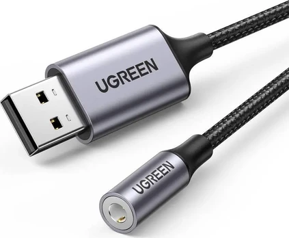 UGREEN CM477 garso adapteris USB - 3.5mm AUX