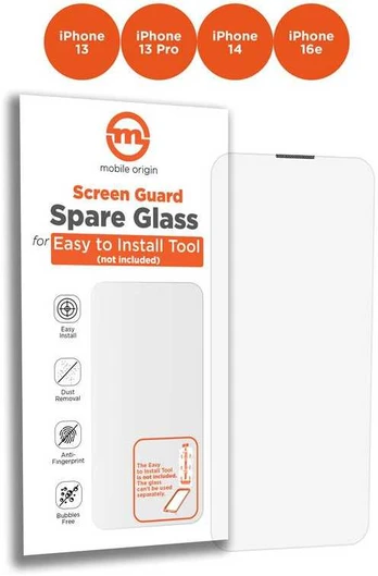 Mobile Origin Oranžinis Screen Guard Spare Glass iPhone 16e/14/13 Pro/13