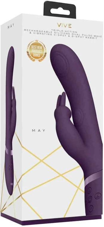 Vive May - Pulse-Wave & C-spot & G-Spot Rabbit - Violetinė