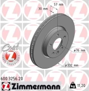 Stabdžių diskas ZIMMERMANN 600.3256.20 kaina