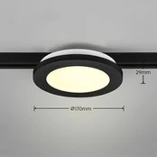 LED lubinis šviestuvas "Camillus DUOline", Ø 17 cm, juodas