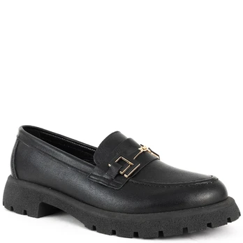 Loaferiai moterims, Juoda, Loafers, LA CONTE