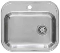 Juvel stålvask BK480B1-R52 - m/strainer til nedfældning