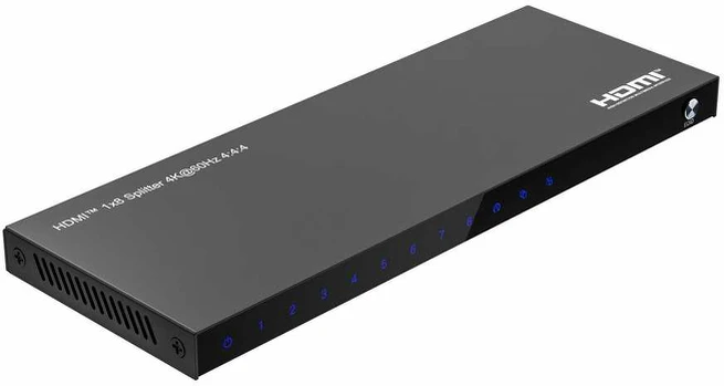 Šakotuvas MicroConnect HDMI 4K Splitter 1x 8 Support