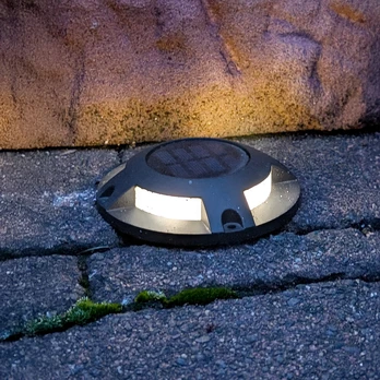 "Prios" LED saulės grindų prožektorius "Selius", tamsiai pilkas, IP67