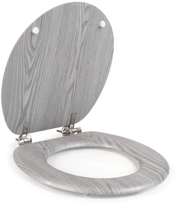 Beldray LA00000074GRYPEU7 Wooden Toilet Seat