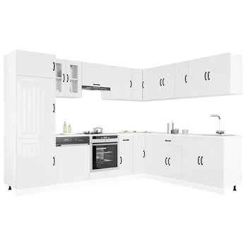 Virtuvinių spintelių komplektas, 14 dalių, Lucca, balta