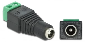 Adapteris Delock DC - 2-Pin-Terminalblock DC, 2-Pin-Terminalblock, juoda kaina