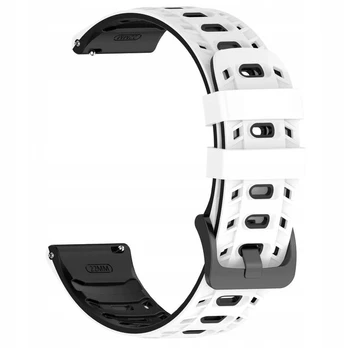 „BestAccessories" silikoninis laikrodžio dirželis 22 mm, baltas, juodas
