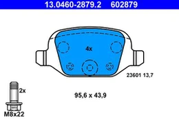 ATE 13.0460-2879.2 Brake pad set