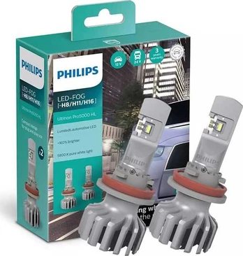 Philips Led H8/H11/H16 U50CW Car Light Bulb for Vehicles
