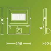 Philips LED lauko prožektorius Lois UE jutiklis, 24 W, 3000 K IP65