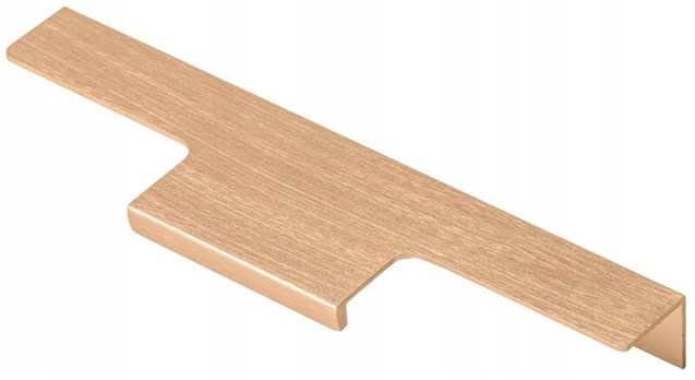 Gold Aluminum handle LIND C = 150/128/18 mm brushed auksinis