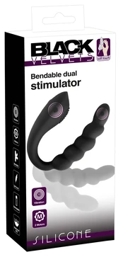 Black Velvets bv Bendable Dual Stimulator Vibratorius kaina