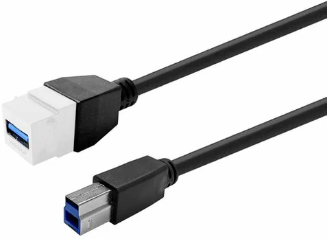 Kabelis USB VivoLink Pro Keystone USB 3.0 Baltas (PROKEYUSB3AFBM1W)